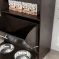 thumbnail image 7 of E-Western Pet Feeder Station with Storage Cabinet, Raised Dog Bowls & Hangar, Brown, Multi-Functional Pet Supplies Organizer, Easy to Clean, 36.75" x 20" x 8.25", 7 of 7