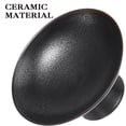 thumbnail image 4 of ceramic fruit bowl cake holder: black decorative fruit holder for kitchen or centerpiece table decor serving bowls for breads or fruits, 4 of 6