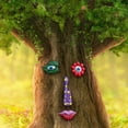 thumbnail image 1 of Colgantes de cara de árbol de resina de colores | Decoraciones para colgar árboles al aire libre | Diseño duradero pintado a mano resistente a la intemperie | Idea de regalo para amante de la, 1 of 8