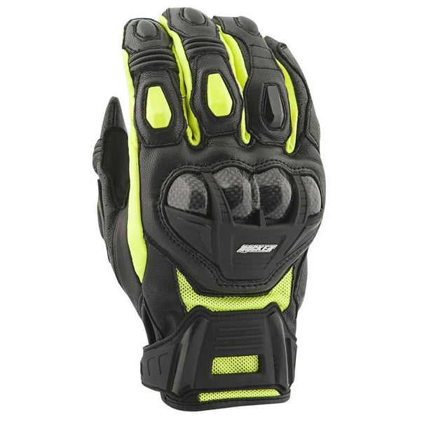 Guantes De Piel Para Moto Joe Rocket Blaster Sr Neón amarillo XL