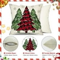 thumbnail image 6 of Christmas Pillow Covers 18x18 inch Set of 4 Christmas Tree Truck Black and red Plaid Decorative Throw Pillow Covers Winter Farmhouse Decoration for Home Couch BTHZ-144A18, 6 of 6