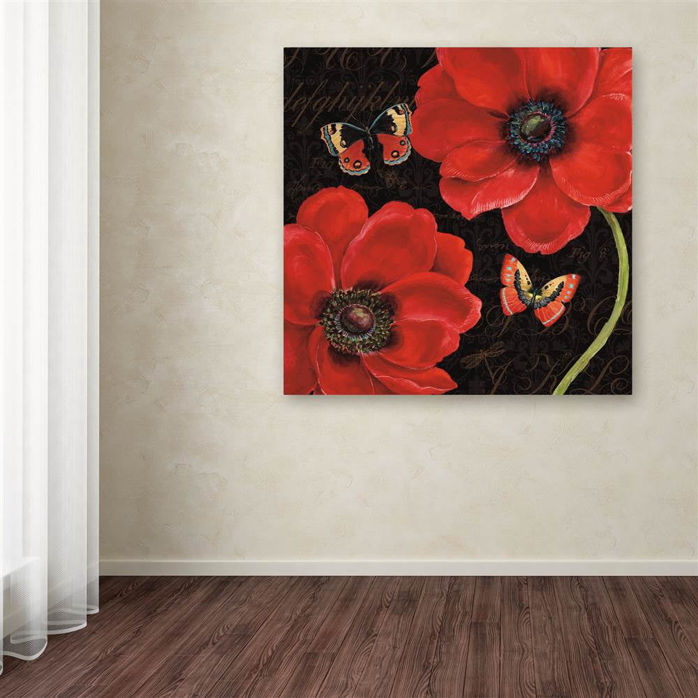 Trademark Fine Art "Petals and Wings III" Canvas Art by Daphne Brissonnet