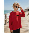 thumbnail image 5 of PureChapter 4 Pack Boys T Shirts Mixed Graphic Long Sleeve Crew Neck T-Shirts for 7-15 Years, 5 of 5
