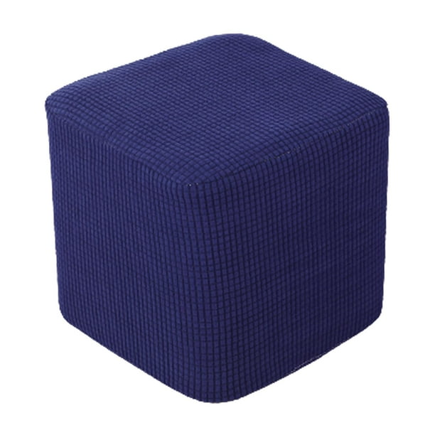 Funda elástica para reposapiés, suave y rectangular, con elástico para muebles azul oscuro