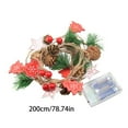 thumbnail image 3 of chaungfeng LED Pinecone String Lights, Berry Christmas Tree Wood Chip String Lights, Battery Powered, for Fireplace Mantel, Holiday Party, Table Centerpiece, 3 of 7