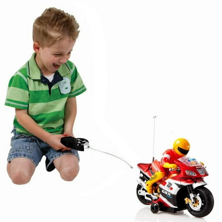 Matashi Red and Gold 'Speed Demon' Electric Radio Remote Controlled Racing Motorcycle with Driver, Lights & Sound Effects by Dimple