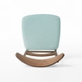 thumbnail image 4 of Noble House Jaxson Mid-Century Fabric Dining Chairs, Set of 4, Mint, Walnut, 4 of 9