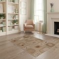 thumbnail image 2 of ODIKA 4'x6' Warm Earth Tones Abstract Design Washable Area Rug Modern Geometric Pattern with Clay Accents for Bedroom, Reading Nook, Pet Friendly & Non-Shedding, 2 of 7