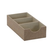 HOUSEHOLD ESSENTIALS, LLC Household Essentials Drawer Organizer 3 Section Hardsided Tray in Latte