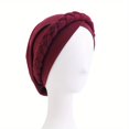 thumbnail image 1 of Stylish and Comfortable Solid Color Braided Turban Cap for Women - Perfect for Chemo, Head Wraps, and Hijabs, 1 of 5