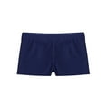 thumbnail image 3 of Fldy Kids Girls Basic Stretchy Sports V-front Booty Short Boy-cut Bottom Ballet Dance Yoga Hot Pants Underwear Navy Blue 4, 3 of 5