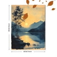 thumbnail image 3 of Qisvanset Framed Canvas Wall Art, 12x16 Inch Vintage Blue Psalm Landscape Bible Wall Decor, 3 of 5