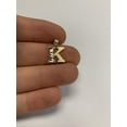 thumbnail image 2 of 10k Real Solid Gold Two Tone K Initial Pendant with Diamond Cut Finish, Available in Different Letters Personalized Letter Jewelry Gifts for Her with 18 Inch Gold Chain, 2 of 5