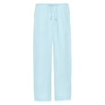 thumbnail image 2 of Pantalones holgados con apariencia de lino para hombre, pantalones casuales de yoga para playa con cintura elástica, 2 of 3