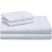 HAOFEI Supima Premium Cotton Sheets-100 Percent American Grown Long Staple-Sateen Weave-Extra Deep Pockets-Single Ply-600 Thread Count-Split King-White, Split King