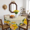 thumbnail image 3 of Yellow Lemon Table Cloth Waterproof Tablecloths, Summer Boho Country Fruits Beige Geometric Tablecloth Dining Table Cover for Kitchen Party Tabletop Outdoor, Square Tablecloth 60x60 Inch, 3 of 9