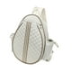 thumbnail image 2 of Bolsa de tenis, bolsa para pelotas de pickleball, correa de hombro ajustable multiusos portátil Blanco y marrón, 2 of 9