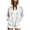 01 White, variant on Fewfanhot Women's Clothing Zip Up Casual Long Sleeve Fall Stand Up Collar Jacket