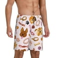 thumbnail image 2 of Logiee Cute Dog Print Men's Pajama Shorts with Drawstring & Pockets,Sleep Shorts for Men,Sleepwear Bottoms,Elastic Waistband Loungewear-3X-Large, 2 of 6