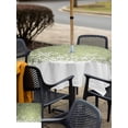 thumbnail image 4 of Outdoor Tablecloth with Umbrella Hole and Zipper, Sage Green Snowflakes Christmas Square Table Cloth 54x54 Inch Waterproof Tablecloth, Winter Xmas Snowflake Picnic Table Cover for Patio Camping, 4 of 7
