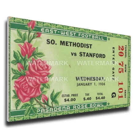 1936 Rose Bowl Canvas Mega Ticket - Stanford (Best Way To Sell Rose Bowl Tickets)