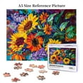 thumbnail image 6 of 500 PCS Vibrant sunflowers - 500 PCS Sunflower jigsaw puzzles,Brain Challenge,Relax yourself,Suitable for family entertainment activities,Vintage Art Flower Wooden Puzzle for Adults, 6 of 6