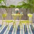thumbnail image 2 of Christopher Knight Home Taro 3-piece Modern Outdoor Bistro Set by  matte purple, 2 of 5