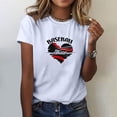thumbnail image 1 of Meichang T-Shirts de Maman de Baseball Chemises pour Femmes T-Shirts Graphiques Amour de Maman de Baseball T-Shirts d'Été à Manches Courtes Col Ras du Cou T-Shirts Décontractés Amples Hauts Blanc P, 1 of 4