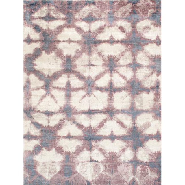 Pasargad Home pEL-13 8x10 8 x 10 ft. Shibori Collection Hand-Loomed Silk & Wool Area Rug