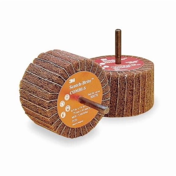 Scotch-Brite Flap Wheel, Roloc, Interleaf, 2.5x1.25, 120G FN510079315