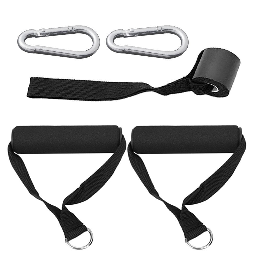 5 Piece Exercise Set with Handles Door Anchor and Carabiners