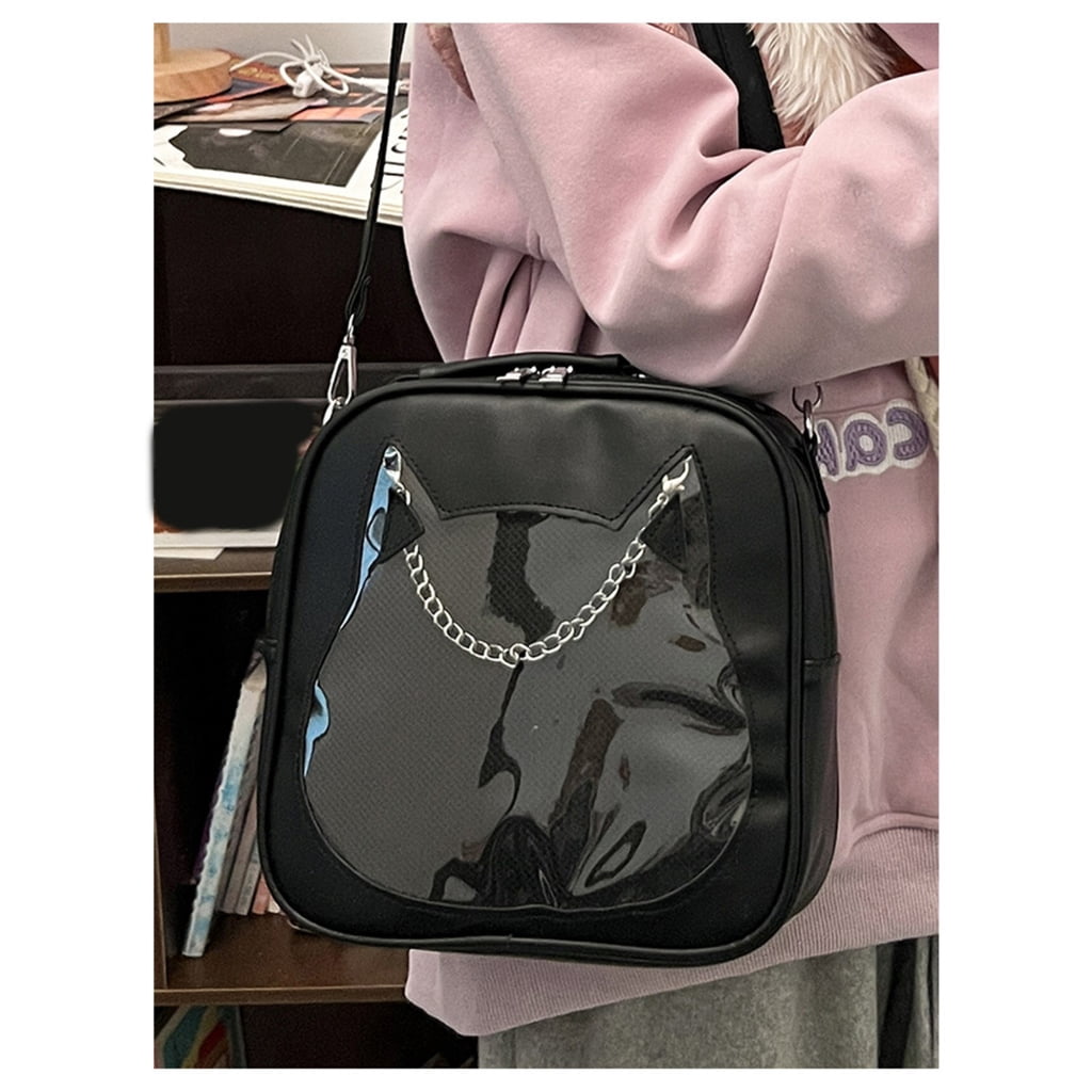 ZPAQI Cute Cat PU Crossbody Bag Trendy Mini Backpack Stylish JK Uniform Shoulder Bag For Valentine's Day Gift
