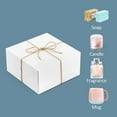 thumbnail image 3 of Premium Gift Boxes 10 Pack 8 x 8 x 4 White Paper Gift Boxes with 20 Meters Hemp Rope for Christmas Gifts, Bridesmaid Proposal Boxes, Easy Assemble Boxes, 3 of 4