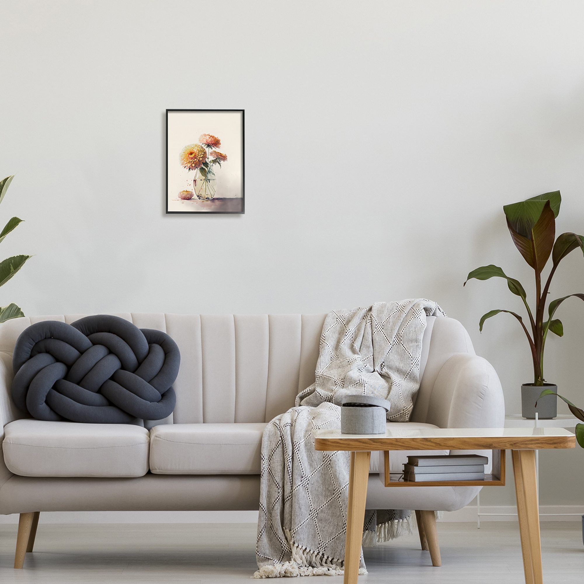 Stupell Industries Blooming Dahlias Painting Botanical & Floral Painting Black Framed Art Print Wall Art, 11 x 14