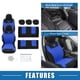 thumbnail image 5 of Kit universal de 9 fundas Unique Bargains para asientos de coche lavables patrón de mariposa azul, 5 of 7