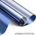 thumbnail image 3 of Justharion Window Film Privacy Reflective Mirror Film Removable Heat Insulation Stick, Blue Silver, 40CM x 200CM, 3 of 6