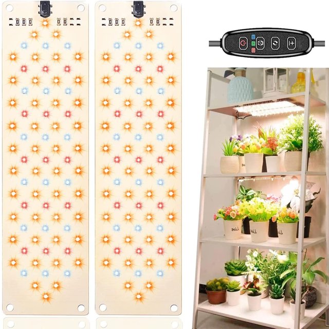 Luz de cultivo Rocoking 158 LED de espectro completo con temporizador y regulable
