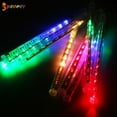 thumbnail image 3 of Spencer 192 LED Meteor Shower Rain Lights Waterproof Snow Falling Rain Drop 30cm 8 Tubes Icicle Cascading Lights for Holiday Party Wedding Christmas Tree Decoration "Multiclolr", 3 of 8