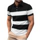 thumbnail image 1 of Blusa y camisa de manga corta con cuello vuelto para hombre, informal, de manga larga, con botones estampados, de poliéster, 1 of 4