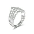thumbnail image 4 of JewelersClub Sterling Silver Accent White diamond Open Ring for Women | Diamonds for Everyday Womens Wear, 4 of 4