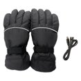 thumbnail image 2 of 1 Par Motocicleta Guantes con Calefacción Maté a Prueba de Viento Invierno para Actividades Al Aire Libre Conducción Ski Ski Senderismo Calentador de Usb negro negro Soledad Guantes eléctricos calentados, 2 of 6