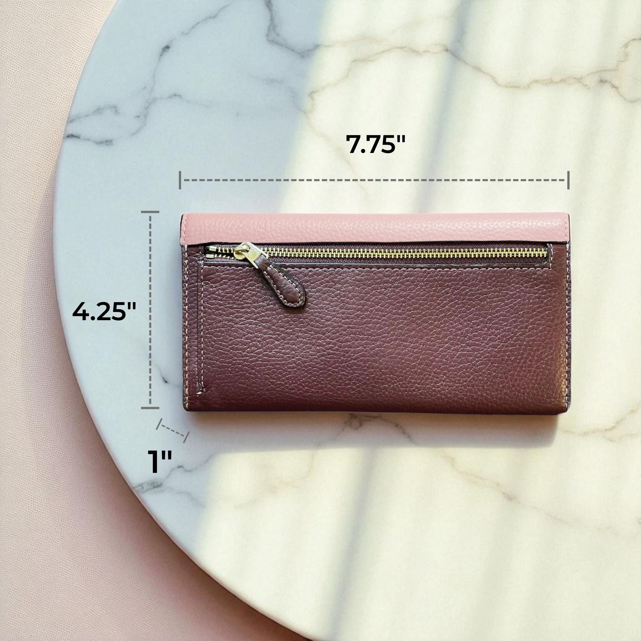 Coach Women's Slim Long Trifold Wallet In Signature Canvas, Powder