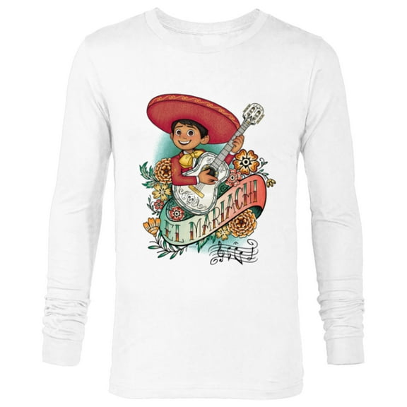 Disney and Pixar’s Coco Miguel El Mariachi - Long Sleeve T-Shirt for Men - Customized-White