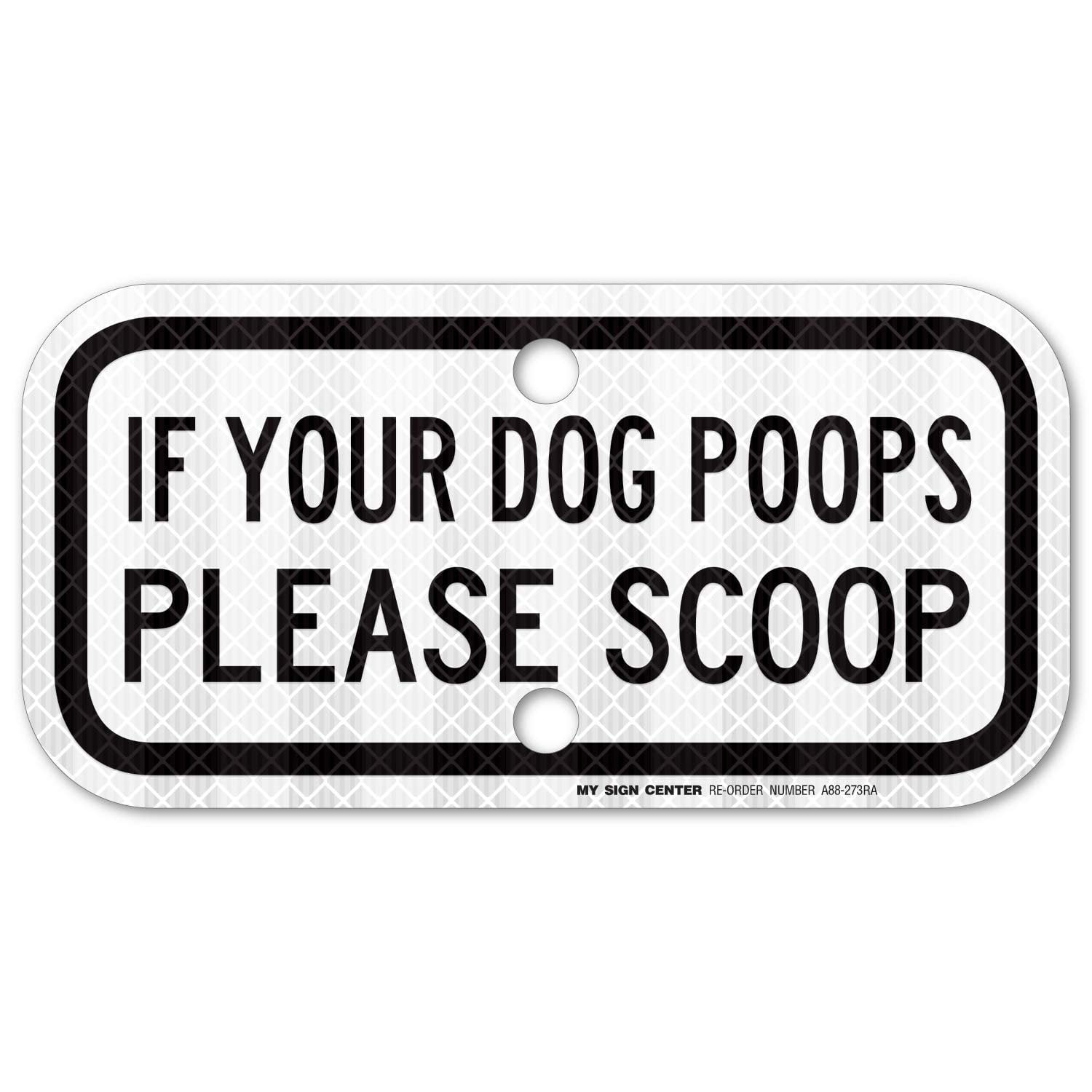 5-Pack No Dog Pooping 16x16 Victorian Card Premium Brushed Aluminum Sign CGSignLab