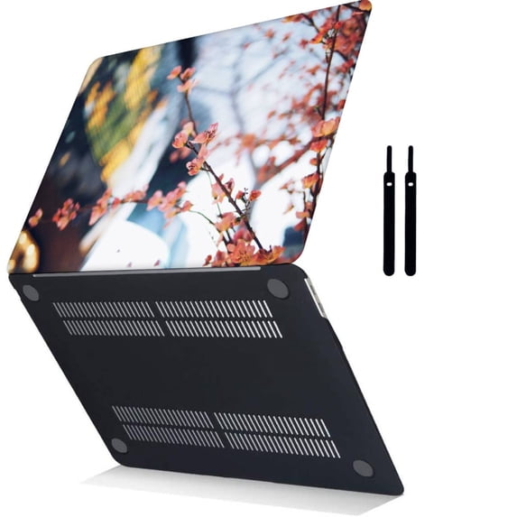 Hard Protective Shell Case Cover for 2017-2014/2013//2012/2011/2010 Released Old MacBook Air 13" with Model: A1369 & A1466 Flower 0447 Cable Tie