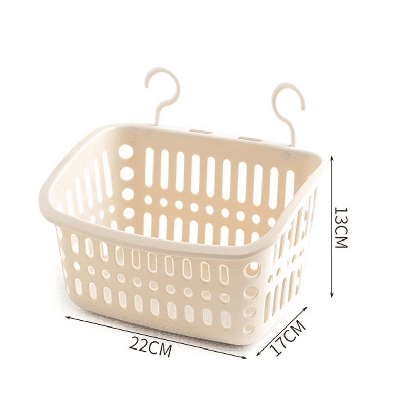 Beldray 2PC White Plastic Hanging Shower Basket Caddy Organisers