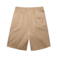 thumbnail image 6 of VV AVEORS Men'S Casual Shorts 9" Twill Cotton Stretch Drawstring Elastic Waist Lightweight Summer Beach Shorts With Pockets Khaki L, 6 of 7