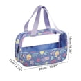 thumbnail image 2 of Bolsas de maquillaje medianas duraderas para mujeres de Unique Bargains, 1 pieza, para vacaciones, camping y actividades al aire libre, de cuero PU morado., 2 of 4