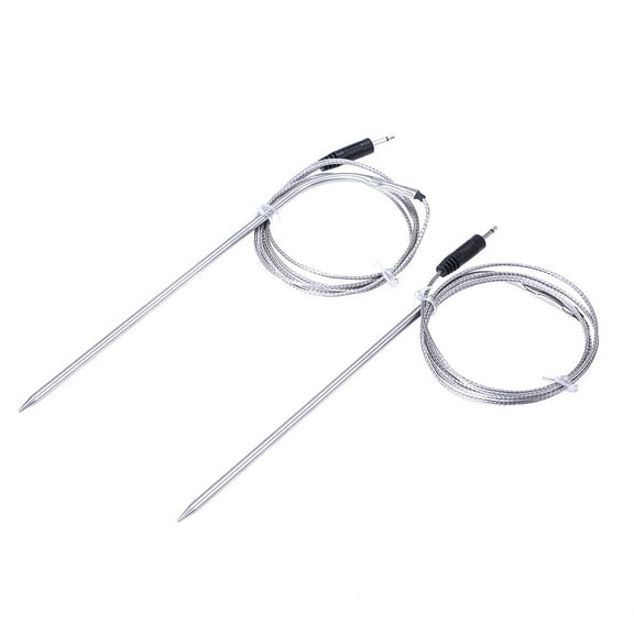 2PCS 39" Stainless Steel Meat Thermometer Probe for BBQ Oven Cooking