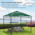 thumbnail image 2 of 10' x 10' Square Gazebo Canopy Replacement UV Protected Top Cover Sun Shade Green, 2 of 7